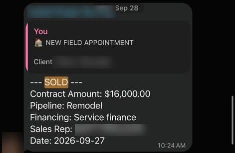 Contractor's message: Remodel sold for $16,000
